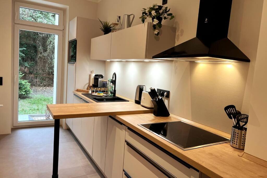 Soul-Apartment Terrasse Privat-Parkplatz Boxspringbett 55Zoll Tv Wlan Lipsia Esterno foto